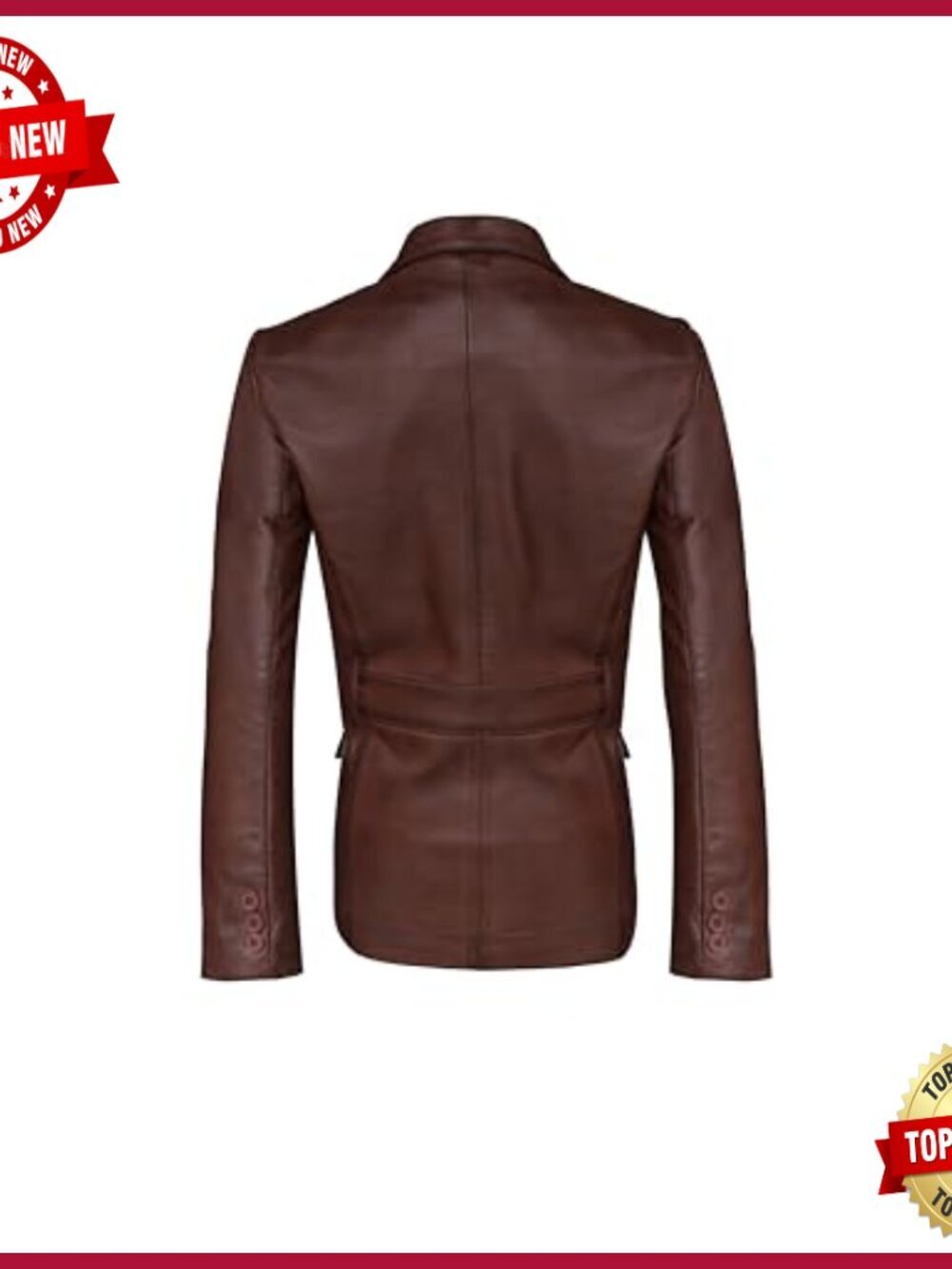 Genuine Lambskin Leather Blazer Jacket Women's Tailored Two-Button - Picture 3 of 6